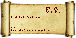 Botlik Viktor névjegykártya